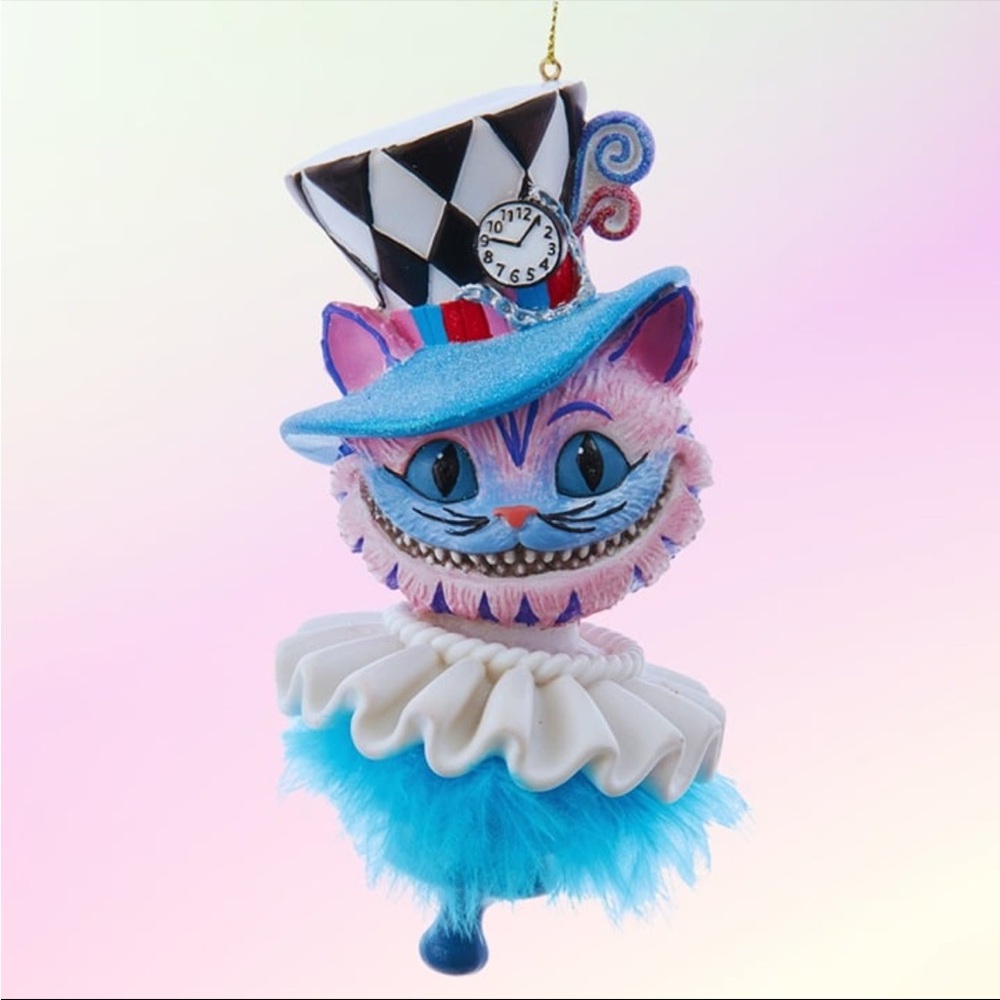 Cheshire Cat Ornament Alice in Wonderland Kurt Adler, Unique Decor Mad Hatter